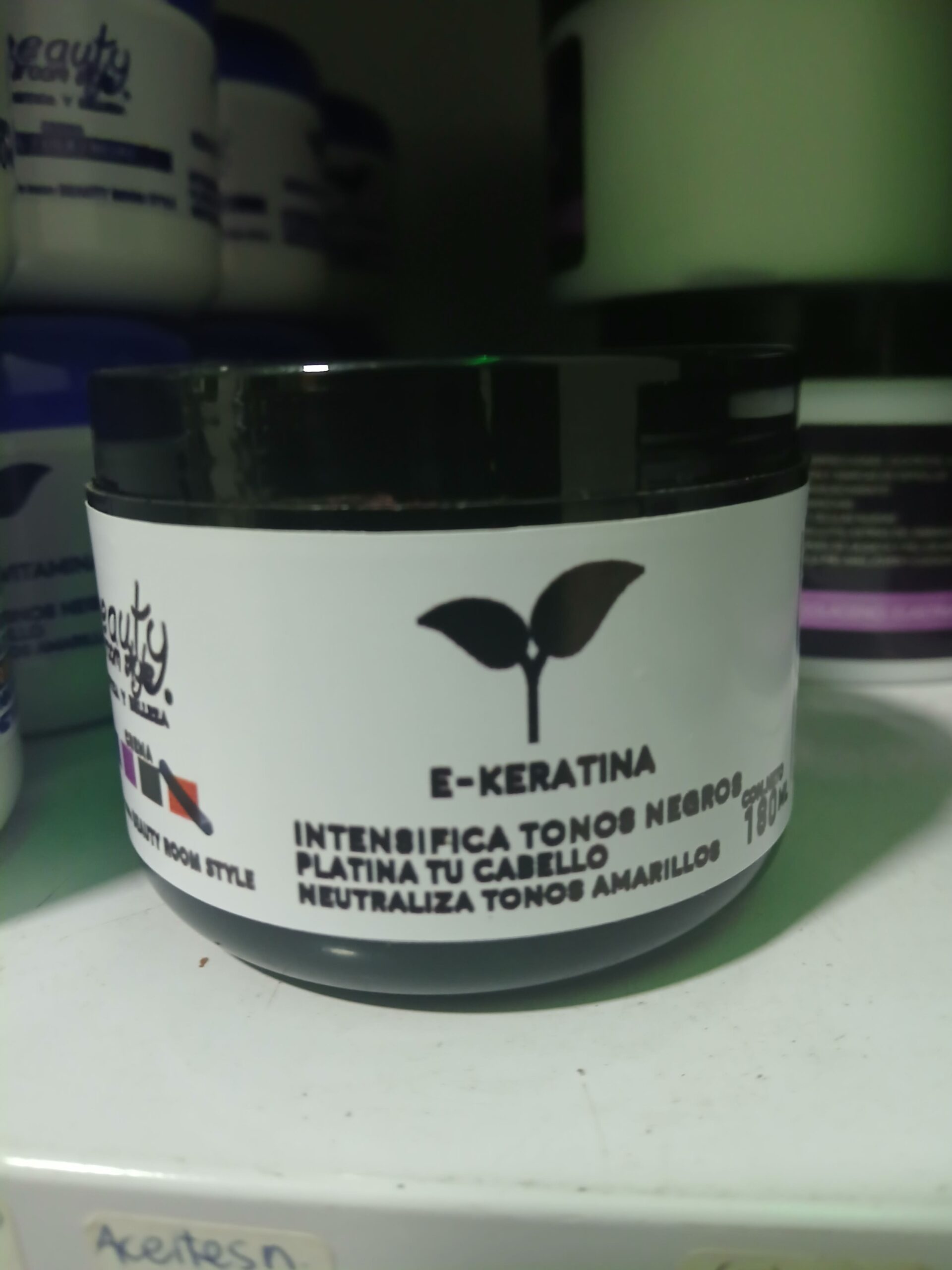 E Keratina + Vitamina E Tapa Negra 180 ml Beauty Room Style