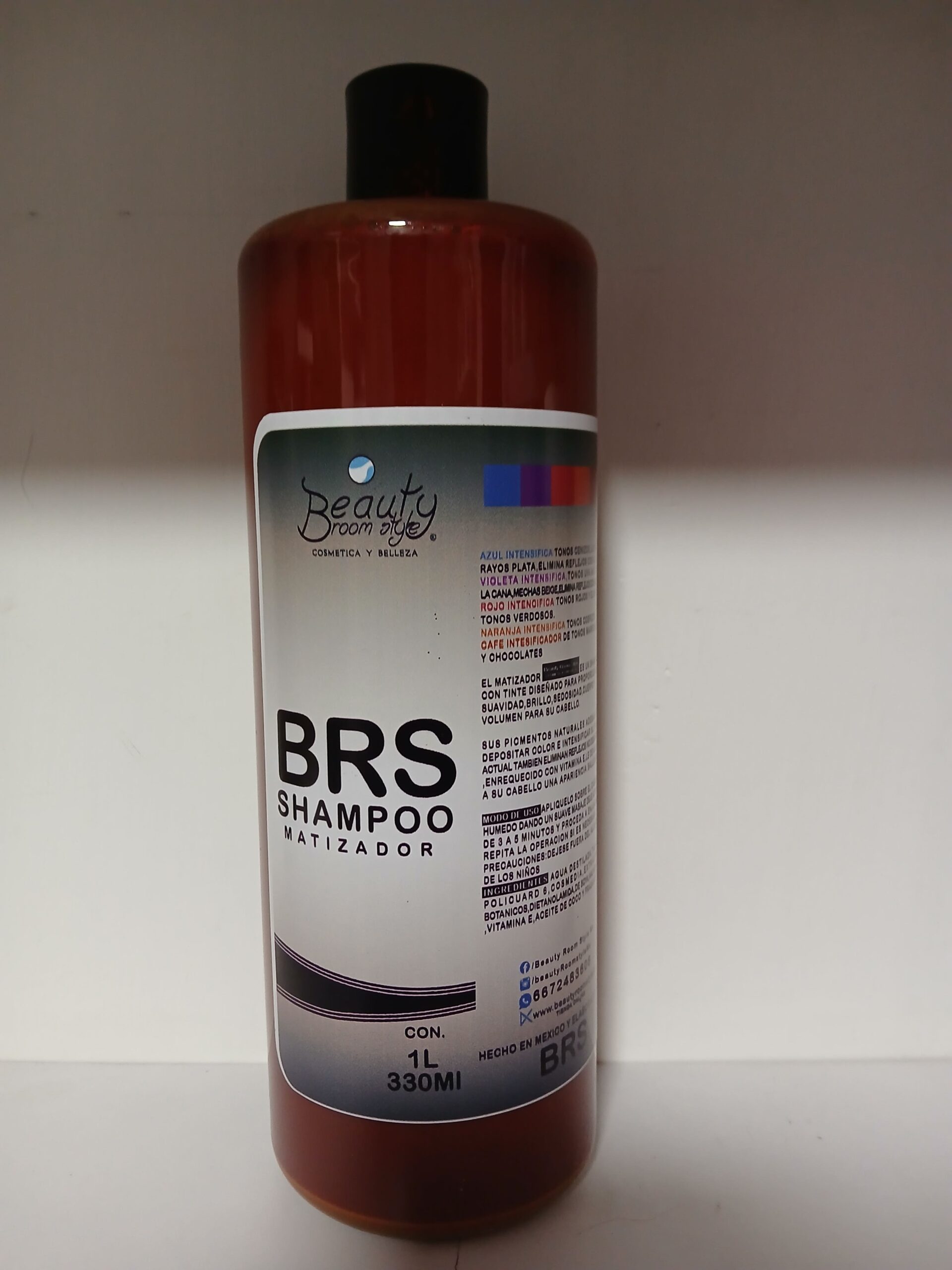 Shampoo Matizador Cobrizo BRS 1 litro Beauty Room Style